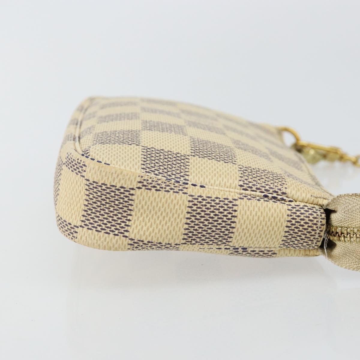 LOUIS VUITTON Damier Azur Mini Pochette Accessoires Pouch N63005 LV Auth hk3071