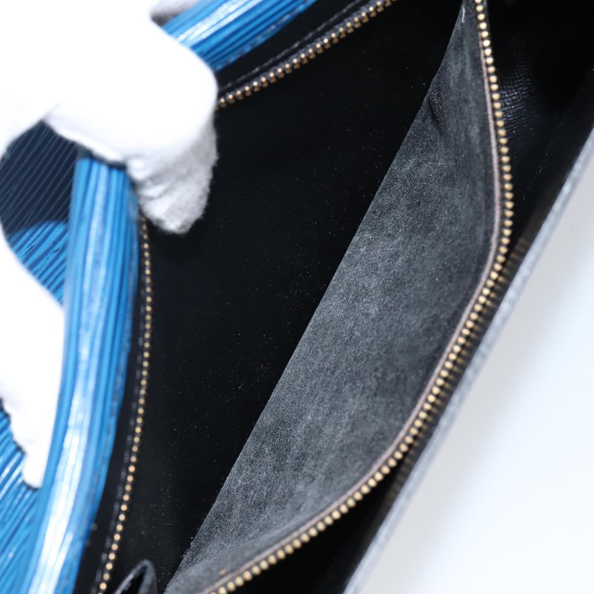 LOUIS VUITTON Epi Art Deco Clutch Bag Blue M52635 LV Auth hk3076