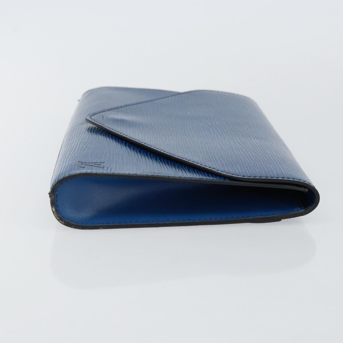 LOUIS VUITTON Epi Art Deco Clutch Bag Blue M52635 LV Auth hk3076