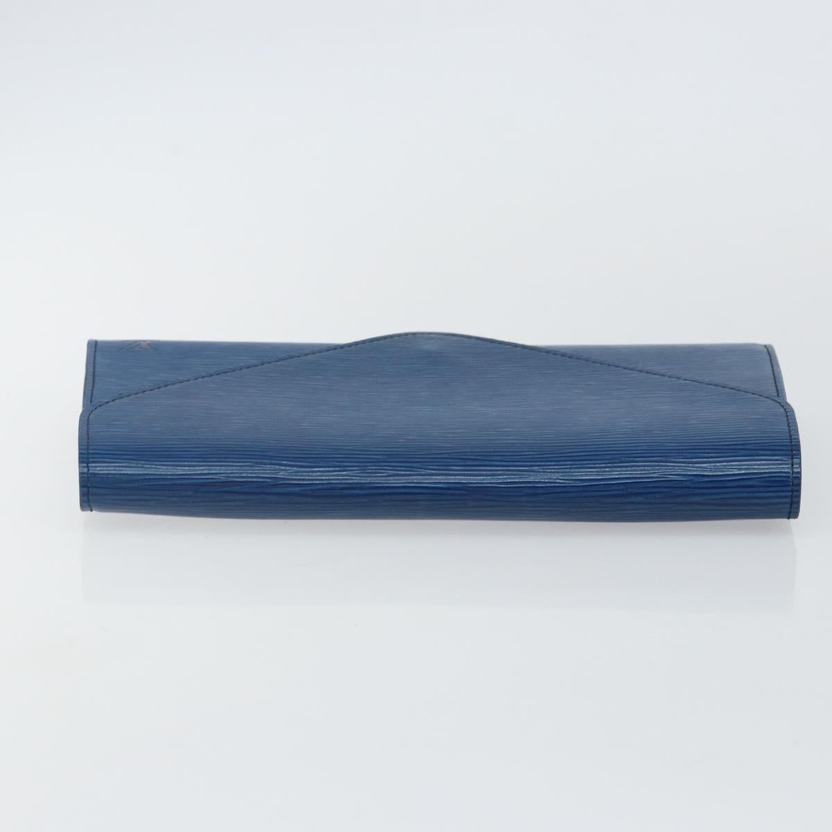 LOUIS VUITTON Epi Art Deco Clutch Bag Blue M52635 LV Auth hk3076