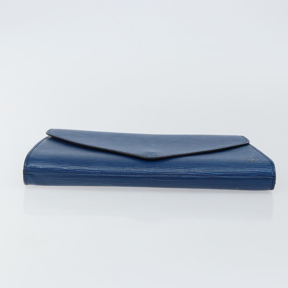 LOUIS VUITTON Epi Art Deco Clutch Bag Blue M52635 LV Auth hk3076