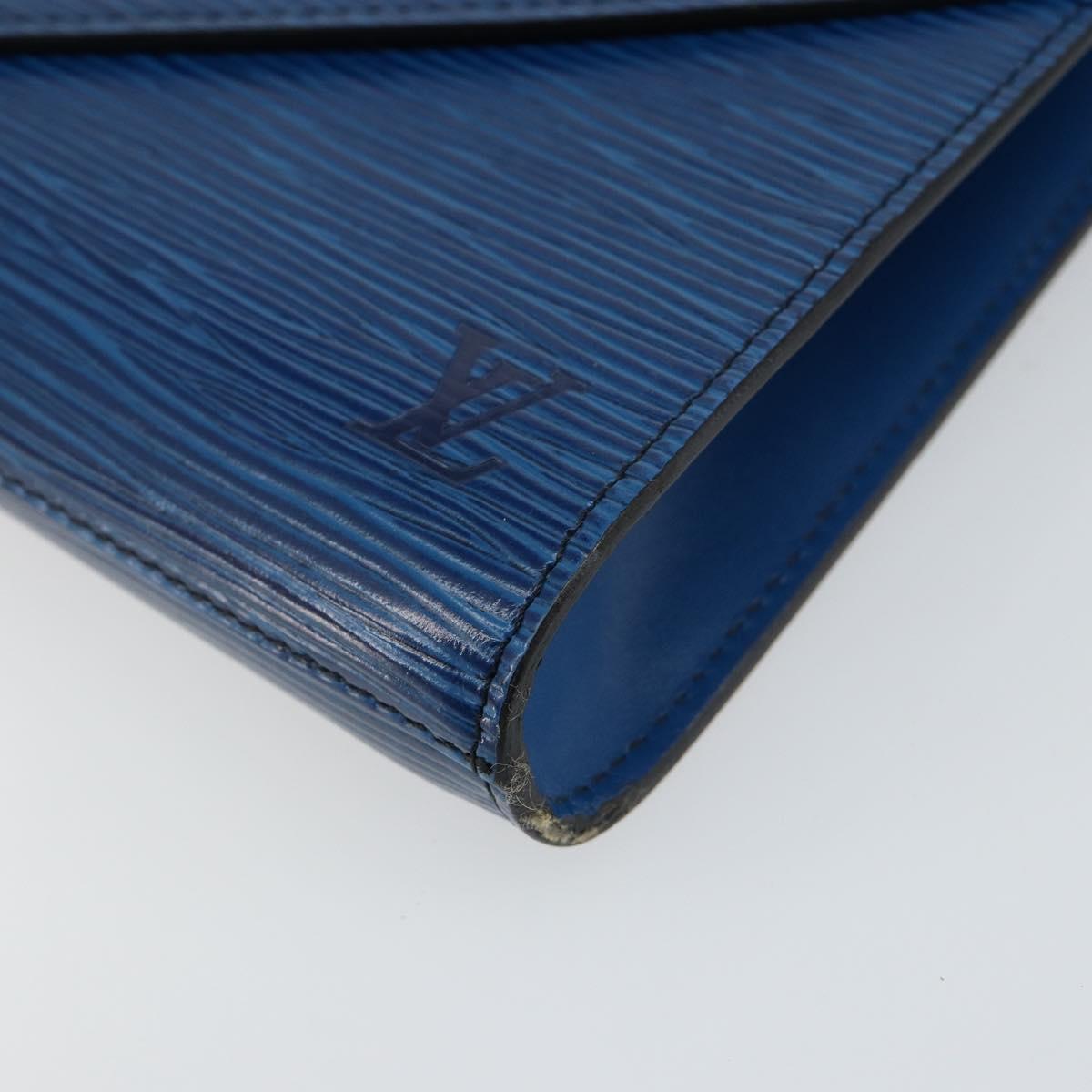 LOUIS VUITTON Epi Art Deco Clutch Bag Blue M52635 LV Auth hk3076