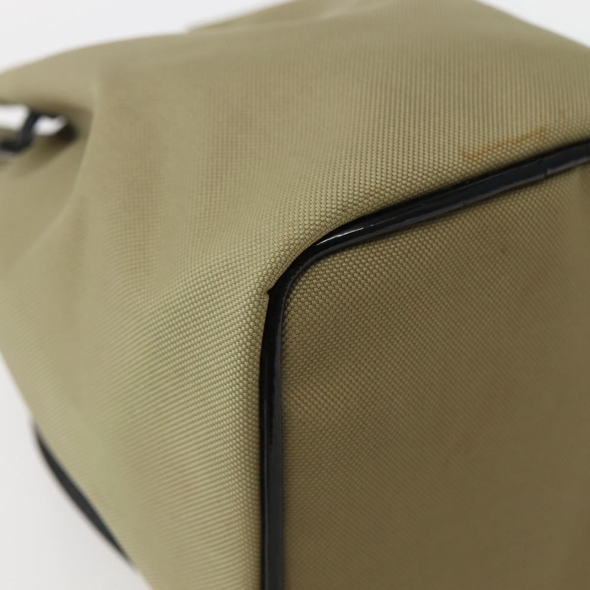 GUCCI Drawstring Pouch Nylon Beige 039 0973 Auth hk3094