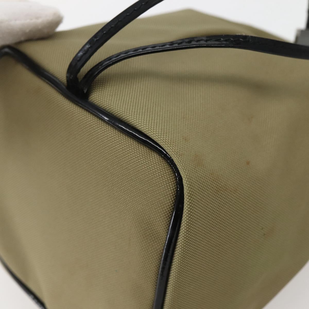 GUCCI Drawstring Pouch Nylon Beige 039 0973 Auth hk3094