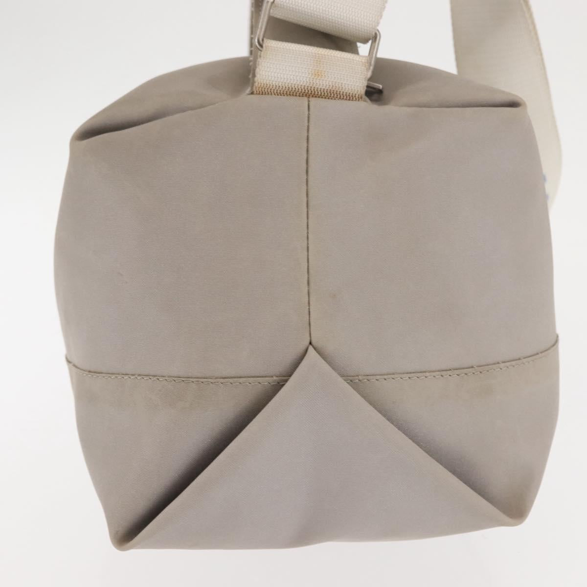 CHANEL Sports Shoulder Bag Nylon Gray Silver CC Auth hk3103