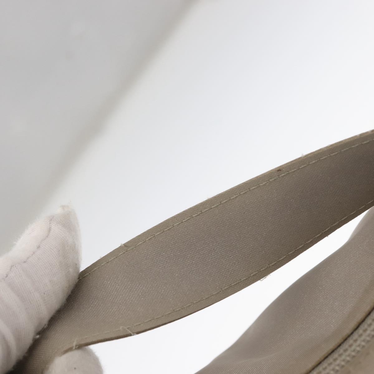 CHANEL Sports Shoulder Bag Nylon Gray Silver CC Auth hk3103