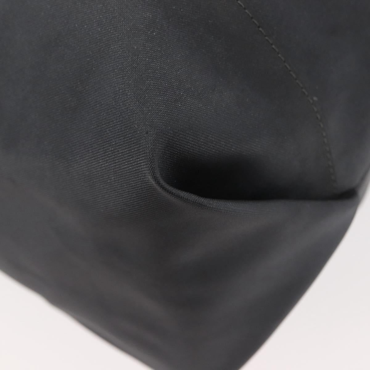 CHANEL Sports Shoulder Bag Nylon Gray Silver CC Auth hk3104