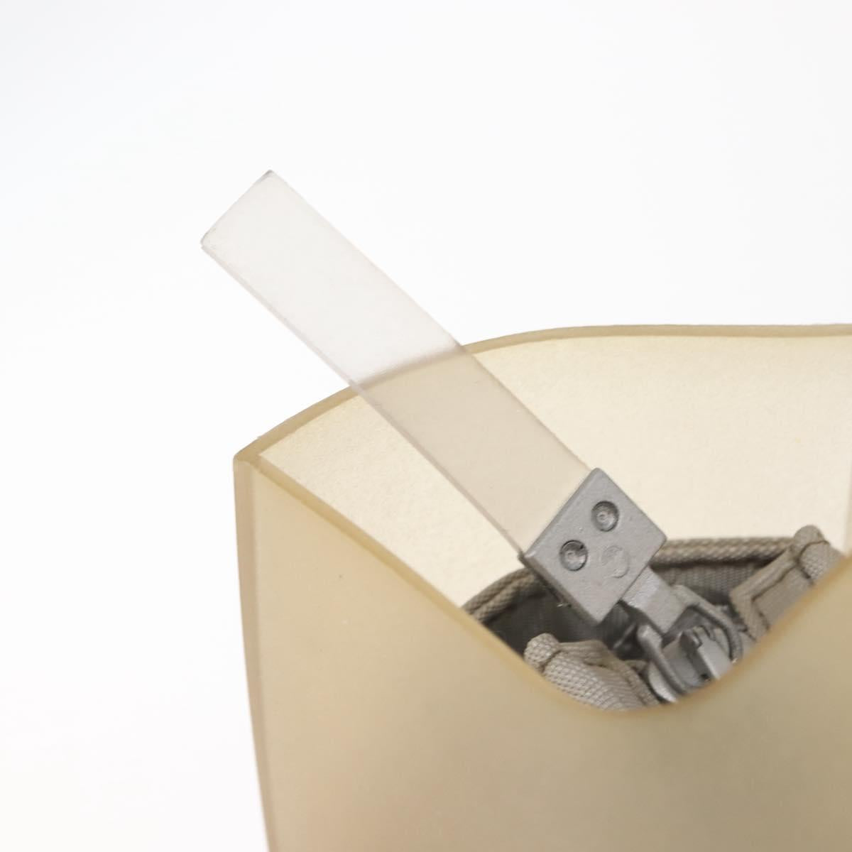 CHANEL Hand Bag rubber Gray CC Auth hk3106