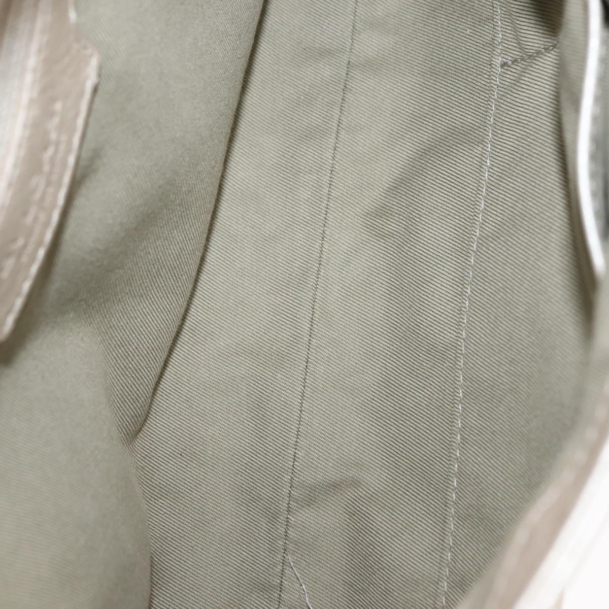 BVLGARI Chandra Shoulder Bag Leather Silver Gold Auth hk3110