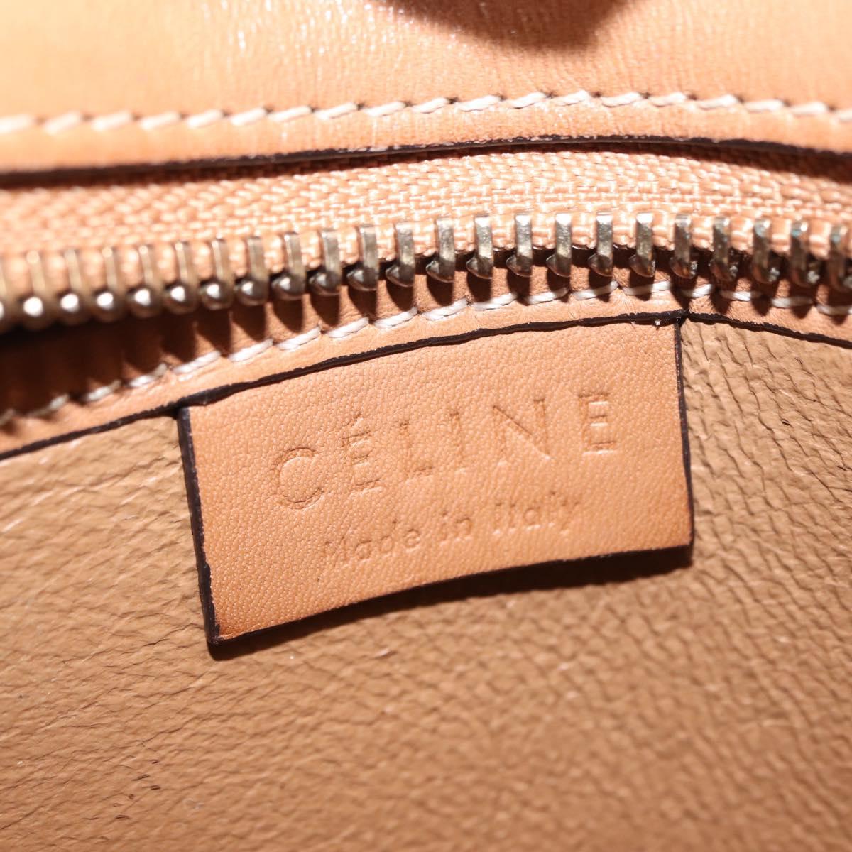 CELINE Luggage Nano Hand Bag Leather 2way Beige Auth hk3114