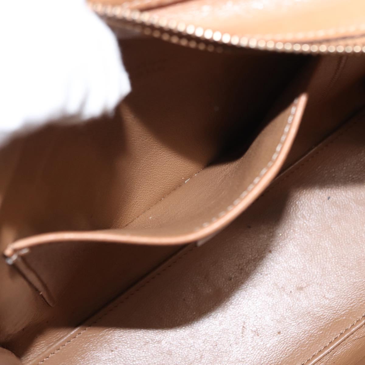 CELINE Luggage Nano Hand Bag Leather 2way Beige Auth hk3114