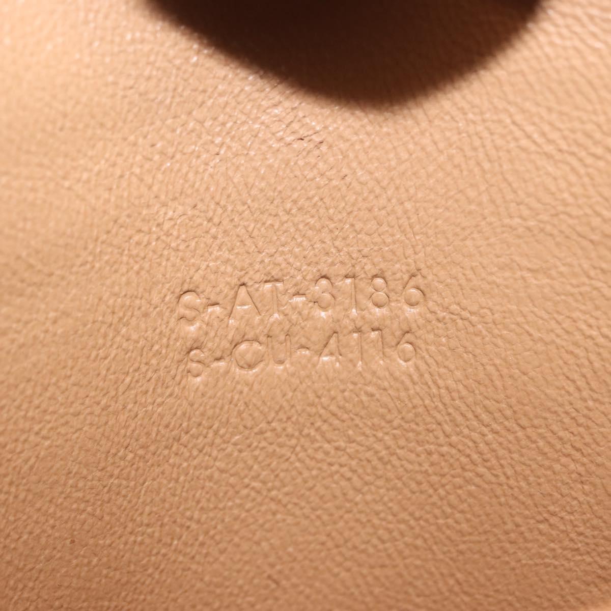 CELINE Luggage Nano Hand Bag Leather 2way Beige Auth hk3114
