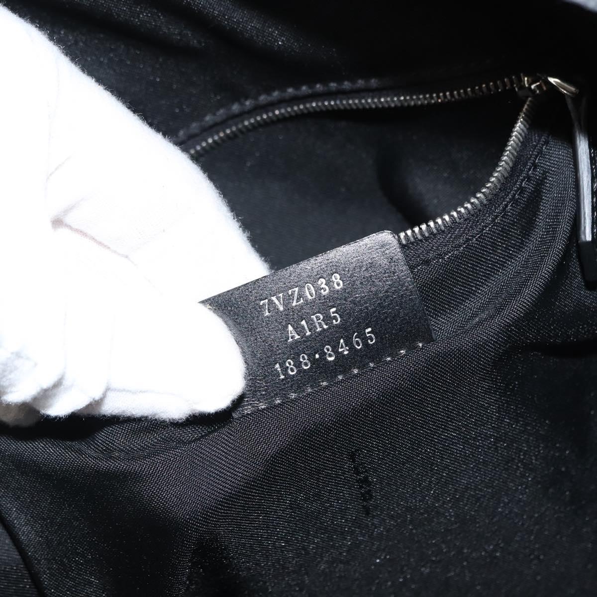 FENDI Zucca Canvas Backpack Black Silver Auth hk3119