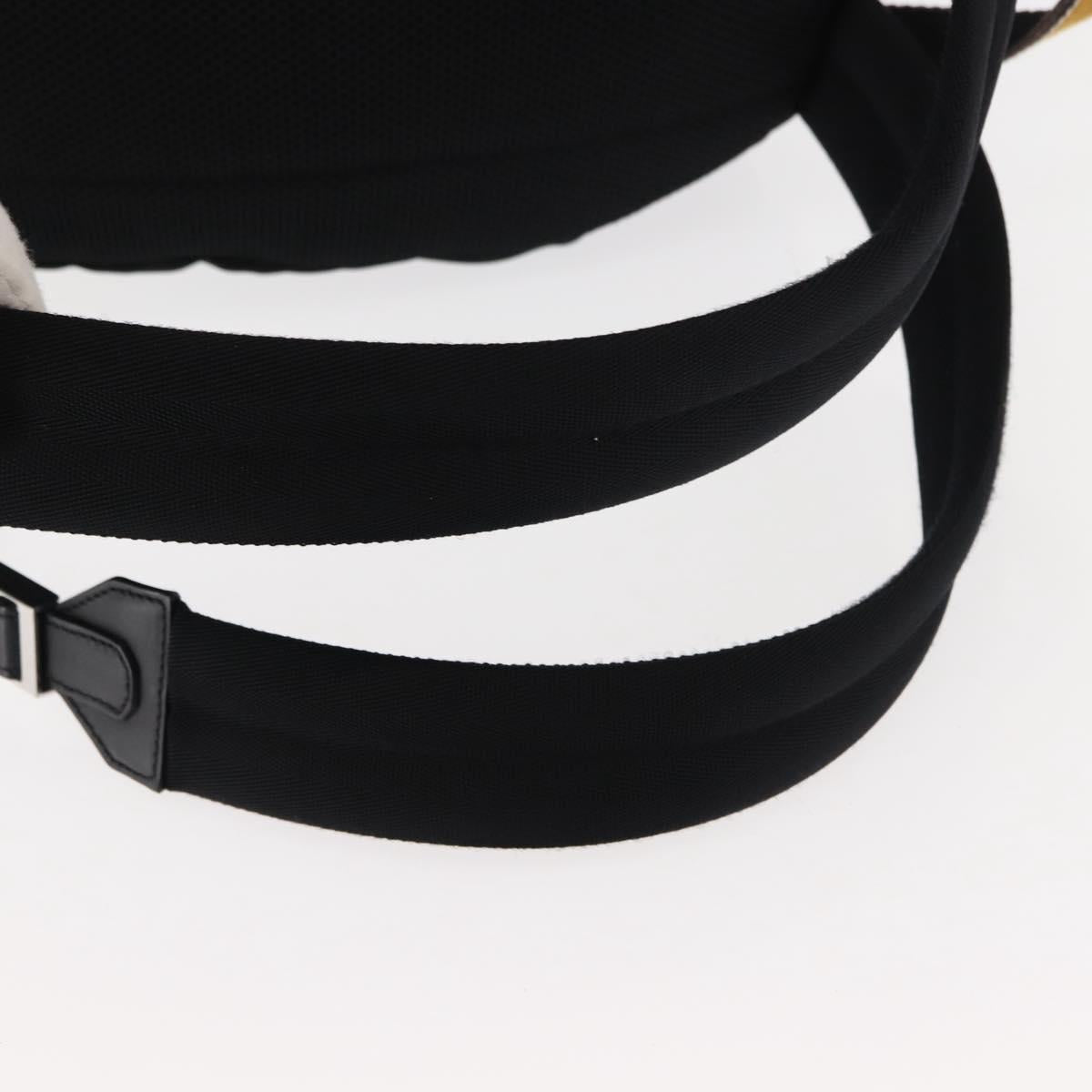 FENDI Zucca Canvas Backpack Black Silver Auth hk3119