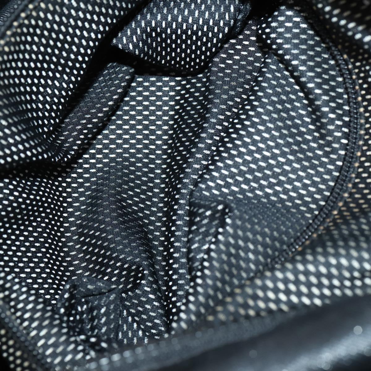 CHANEL Sports Boston Bag PVC Canvas Black Silver CC Auth hk3120