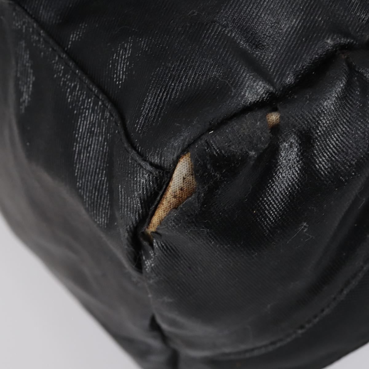 CHANEL Sports Boston Bag PVC Canvas Black Silver CC Auth hk3120