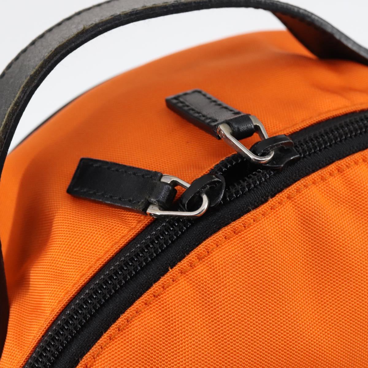 GUCCI Backpack Nylon Orange Silver Auth hk3123