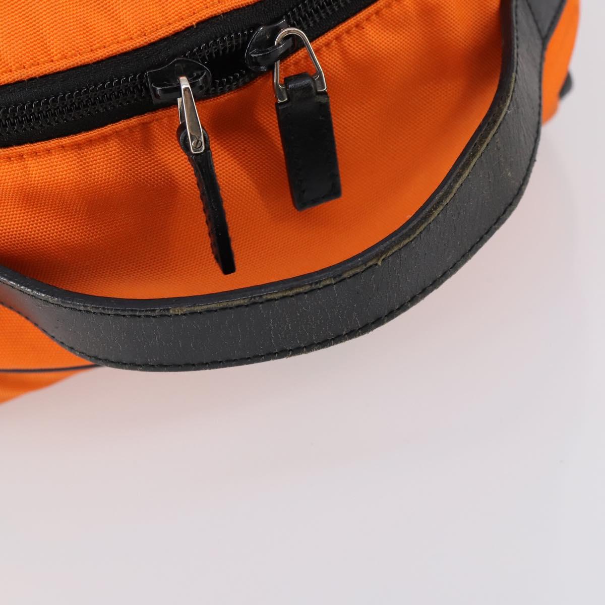GUCCI Backpack Nylon Orange Silver Auth hk3123