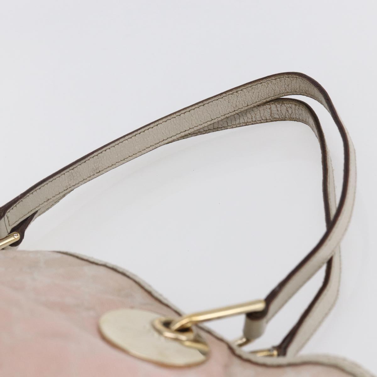GUCCI GG Canvas Tote Bag Pink Gold 120836 Auth hk3124