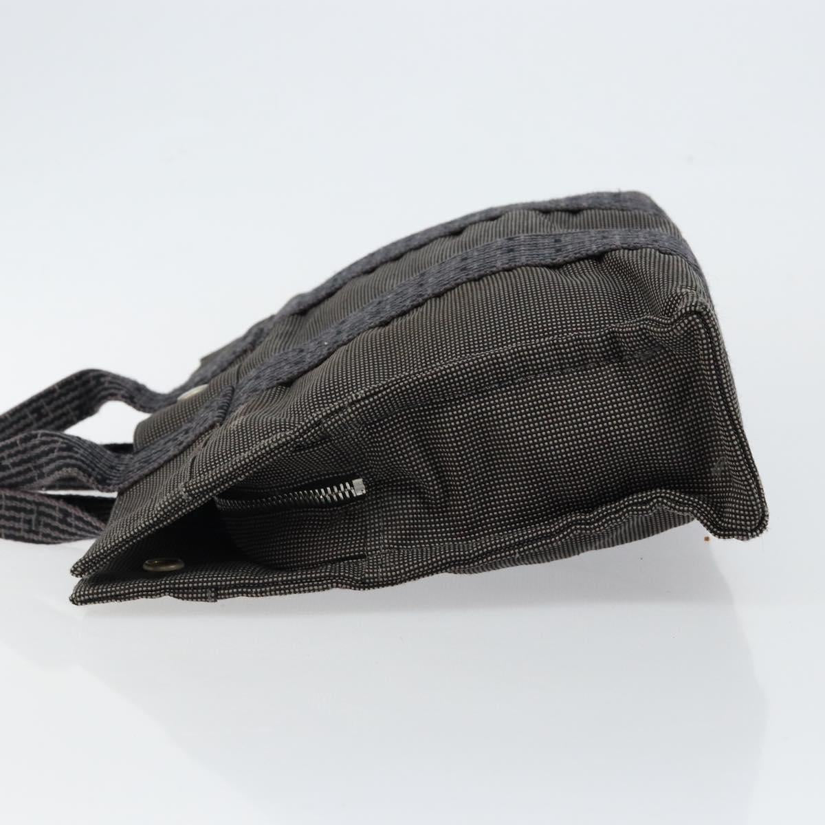 HERMES Her Line PM Tote Bag Canvas Gray Auth hk3125