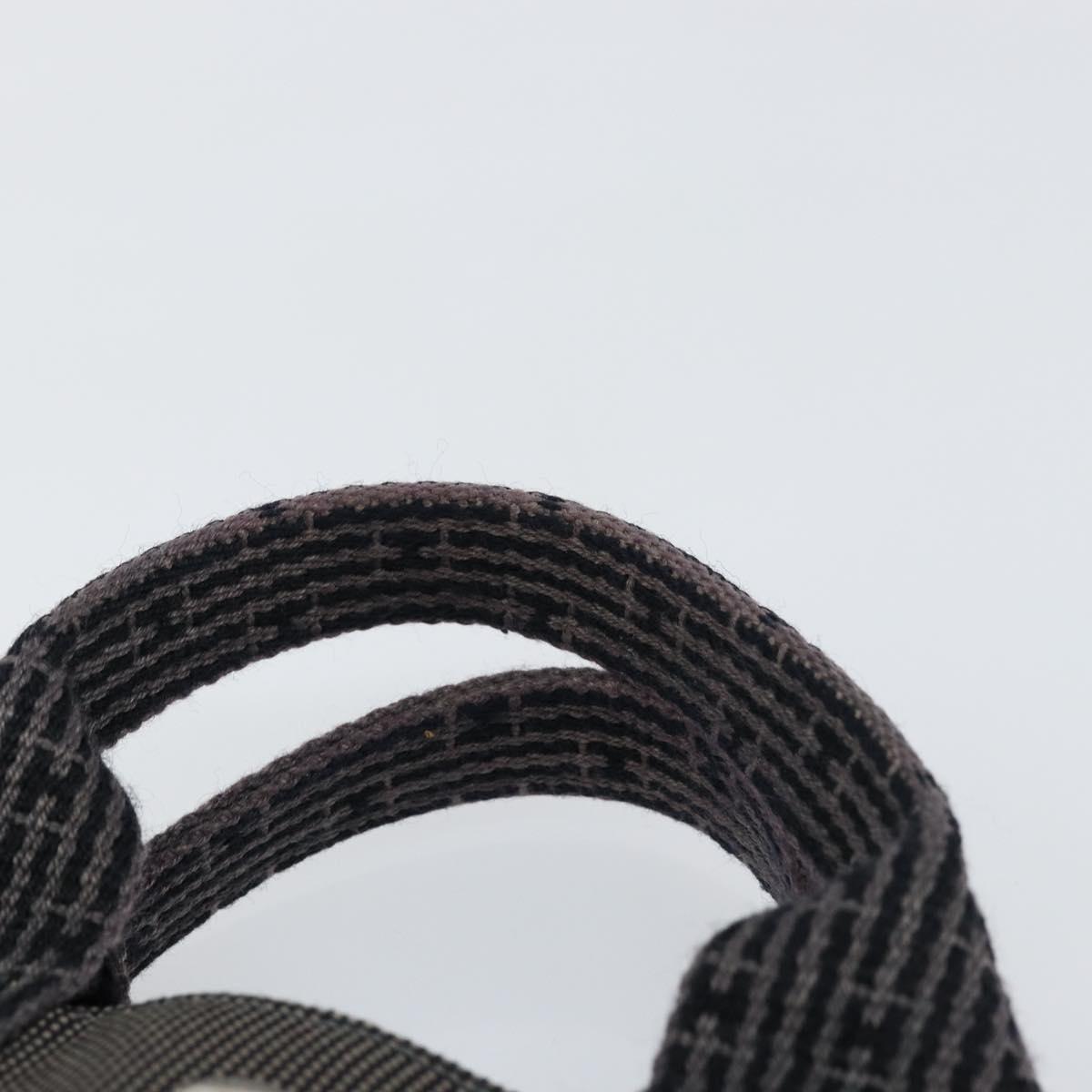 HERMES Her Line PM Tote Bag Canvas Gray Auth hk3125