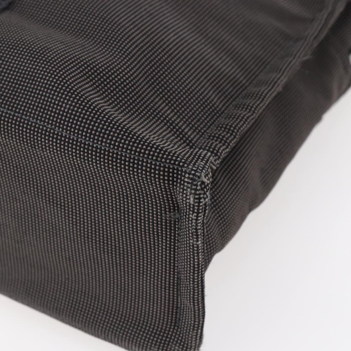 HERMES Her Line MM Hand Bag Canvas Gray Auth hk3127