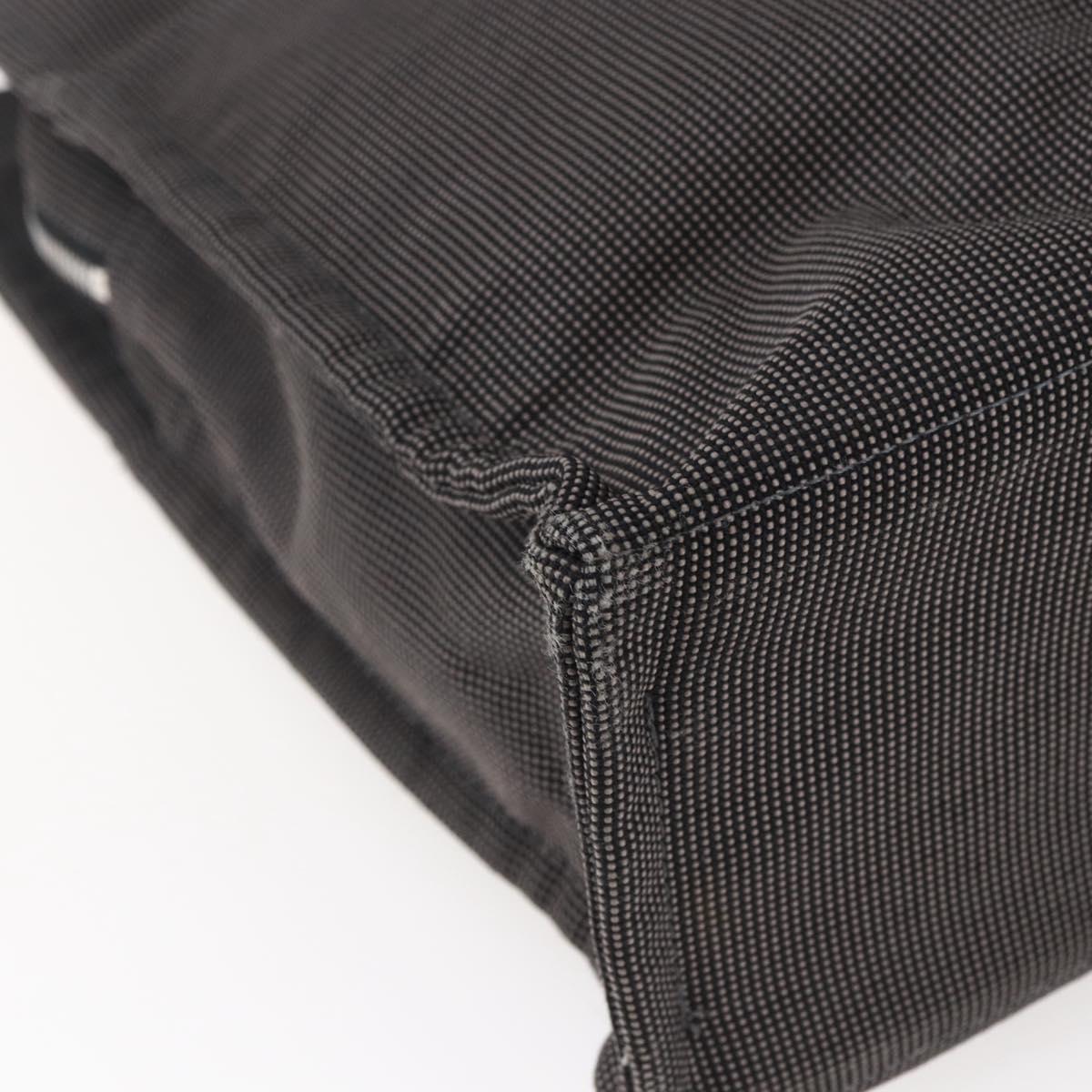 HERMES Her Line MM Hand Bag Canvas Gray Auth hk3127