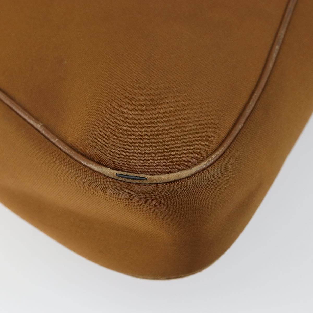 Salvatore Ferragamo Shoulder Bag Nylon Brown Silver Auth hk3129
