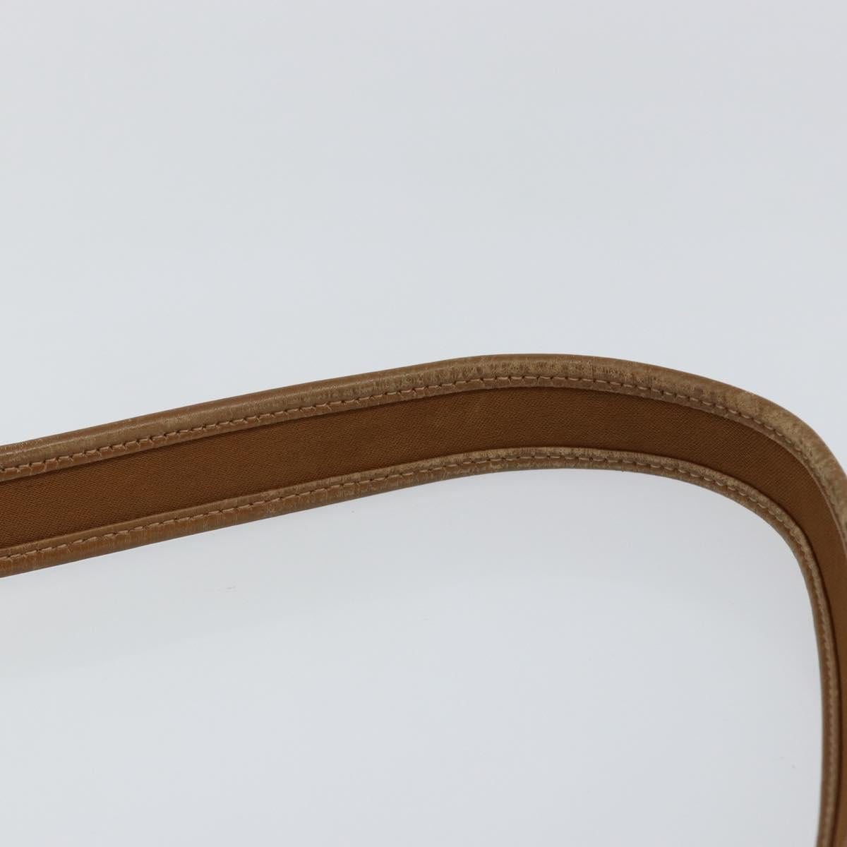 Salvatore Ferragamo Shoulder Bag Nylon Brown Silver Auth hk3129