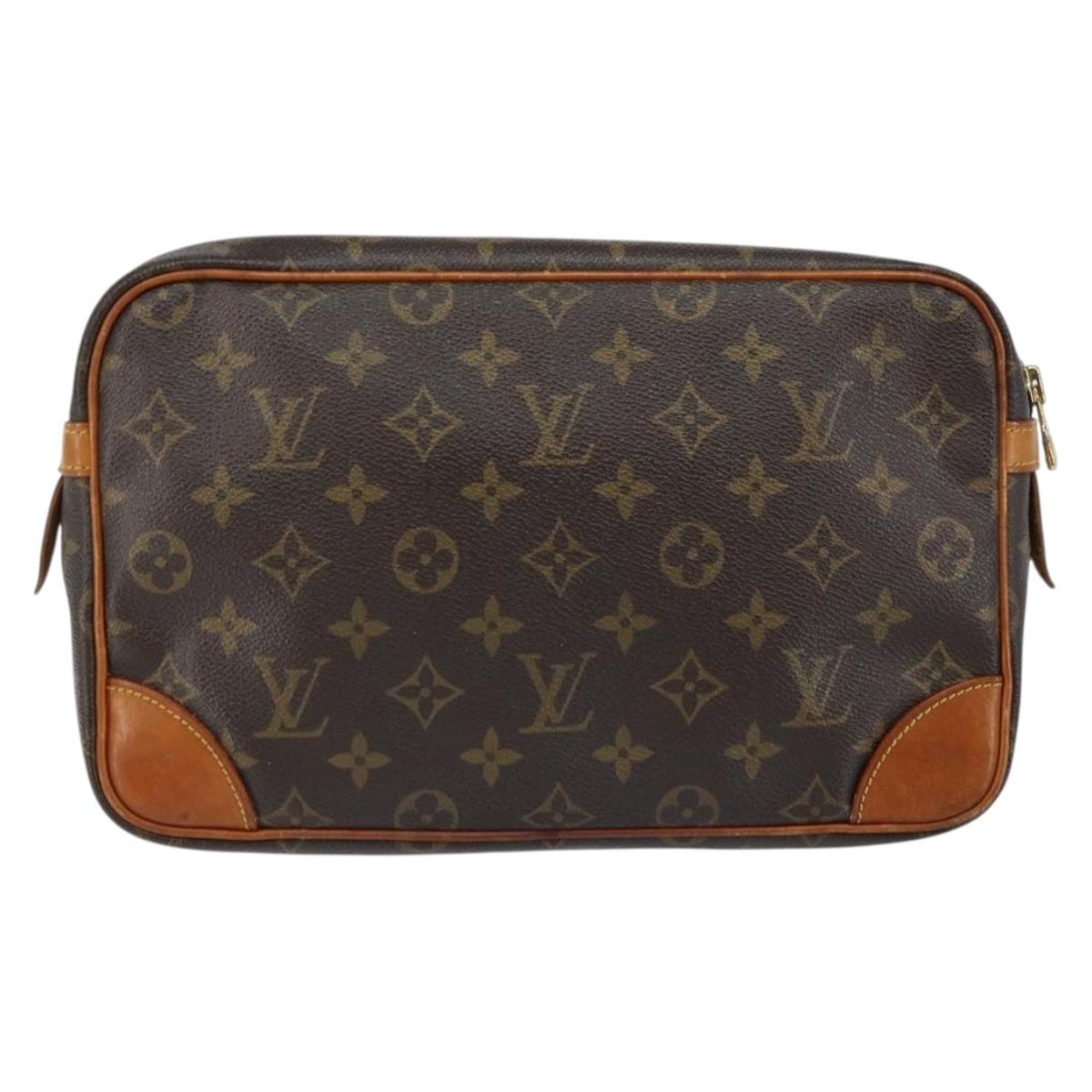 LOUIS VUITTON Monogram Compiegne 28 Clutch Bag M51845 LV Auth hk3130