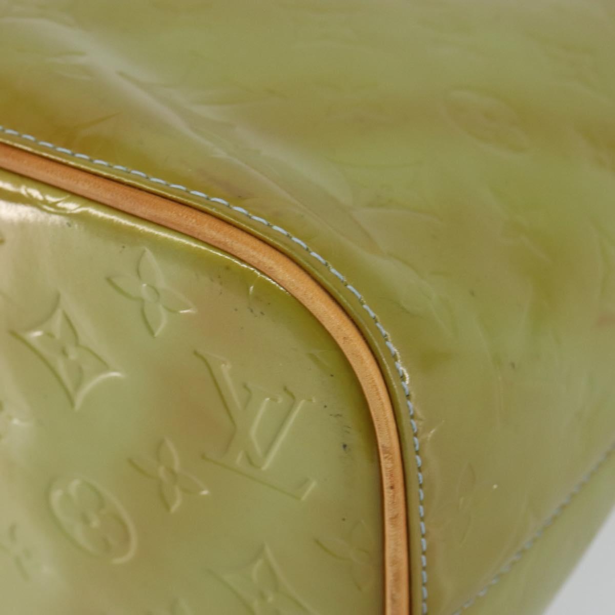 LOUIS VUITTON Monogram Vernis Houston Hand Bag Baby Blue M91005 LV Auth hk3138