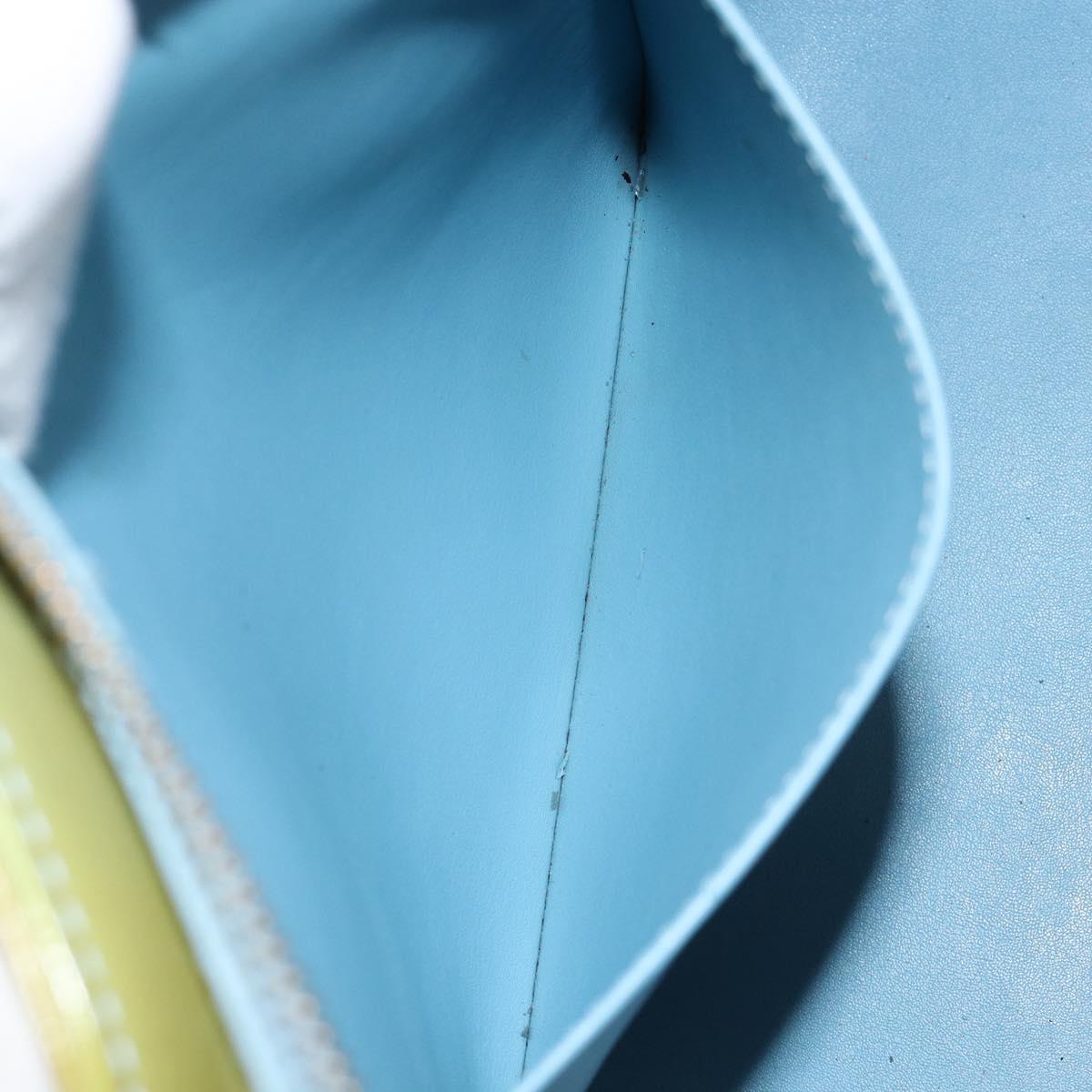 LOUIS VUITTON Monogram Vernis Houston Hand Bag Baby Blue M91005 LV Auth hk3138