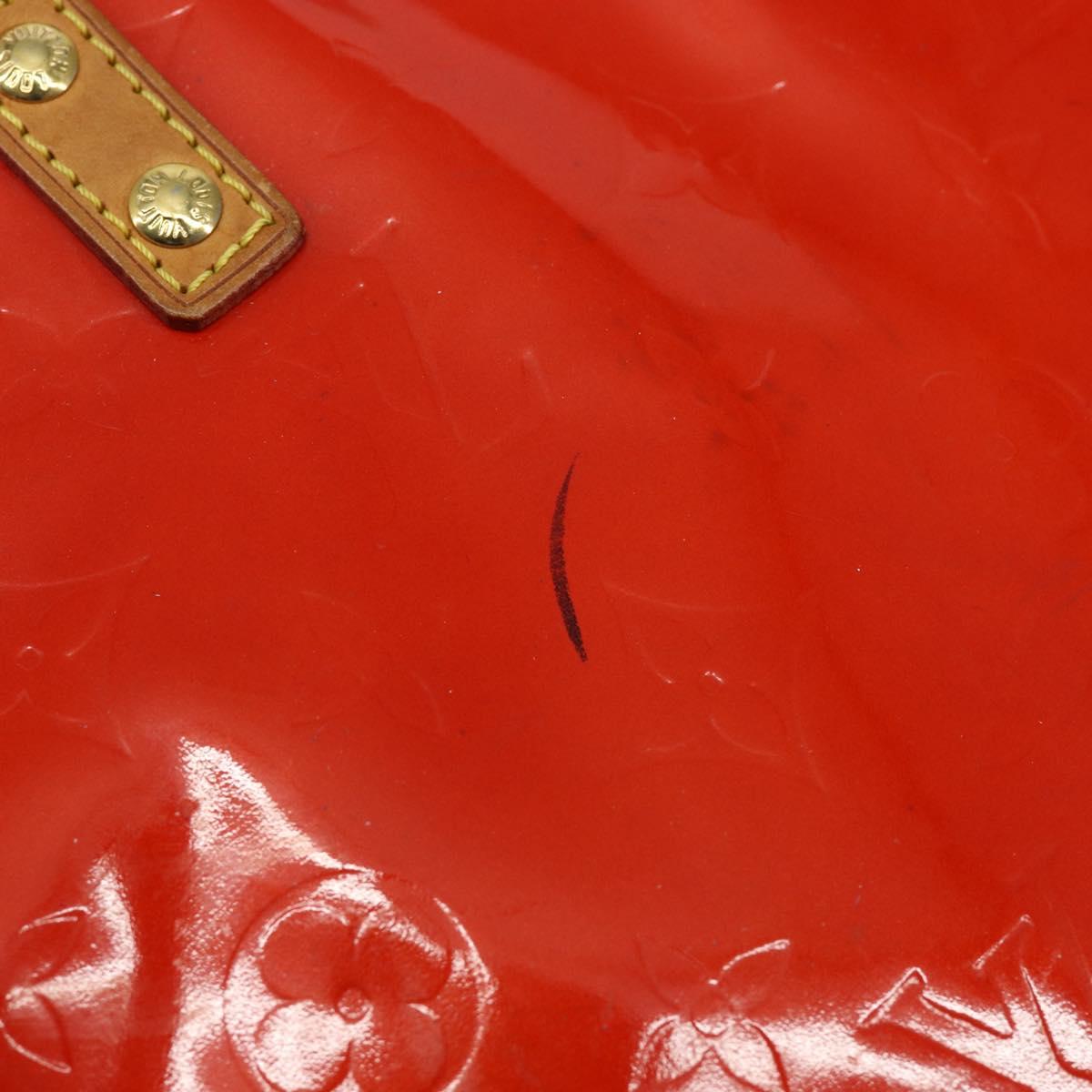 LOUIS VUITTON Monogram Vernis Reade PM Hand Bag Red Rouge M91088 LV Auth hk3139