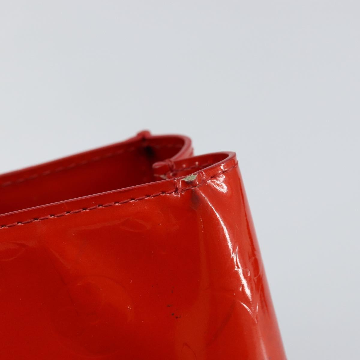 LOUIS VUITTON Monogram Vernis Reade PM Hand Bag Red Rouge M91088 LV Auth hk3139