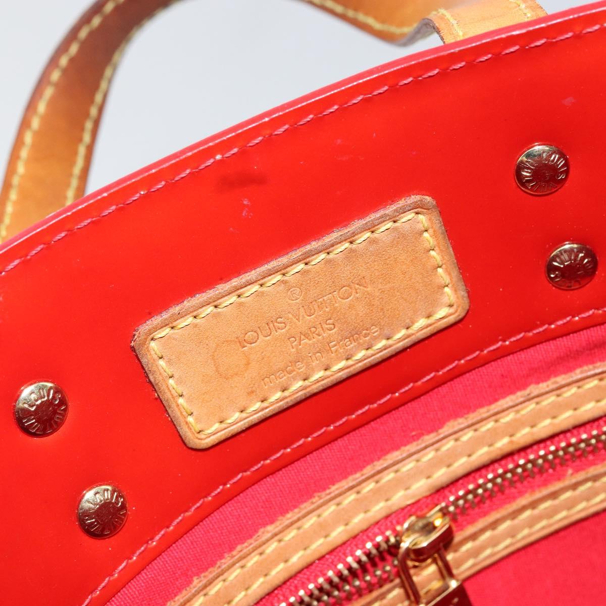 LOUIS VUITTON Monogram Vernis Reade PM Hand Bag Red Rouge M91088 LV Auth hk3139