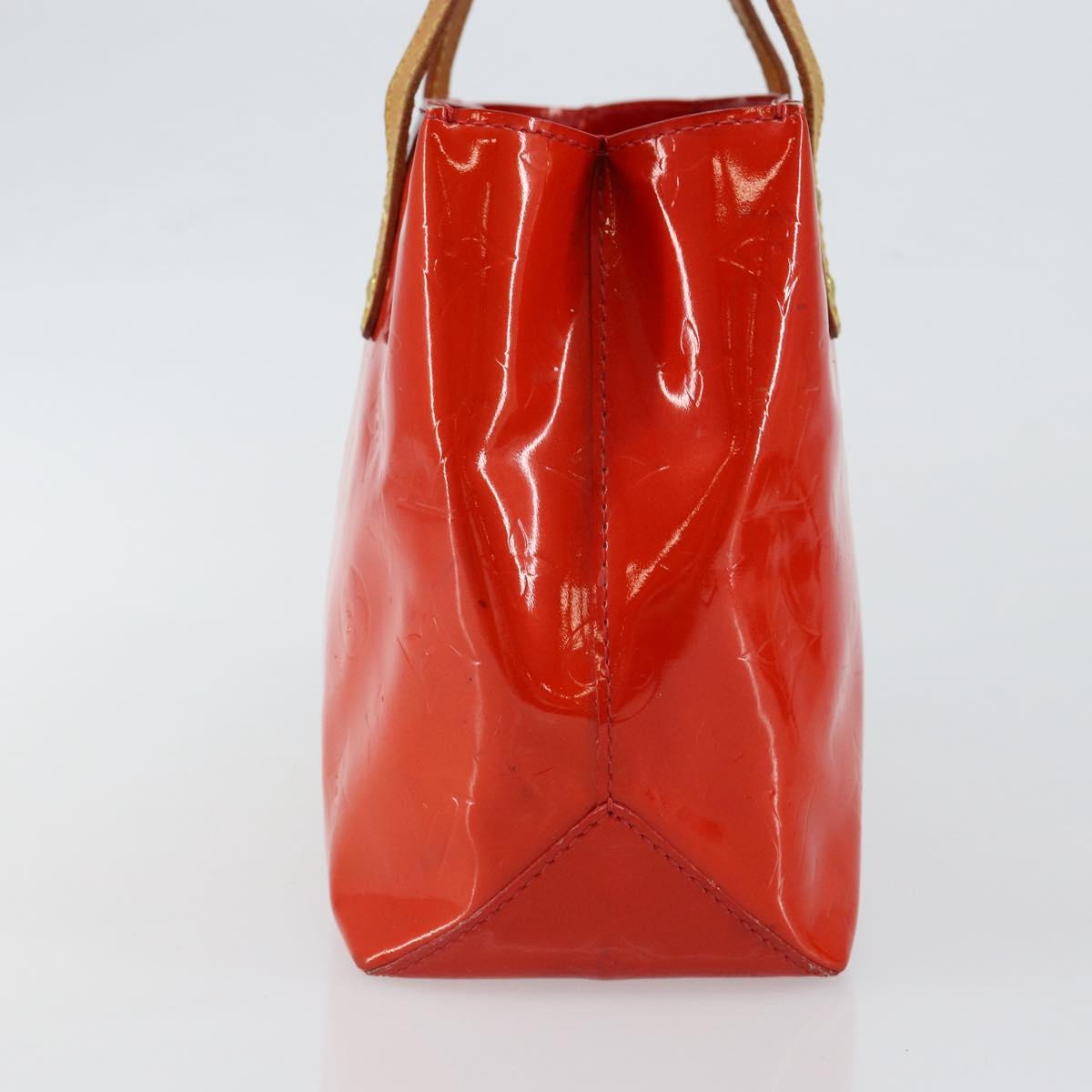 LOUIS VUITTON Monogram Vernis Reade PM Hand Bag Red Rouge M91088 LV Auth hk3139