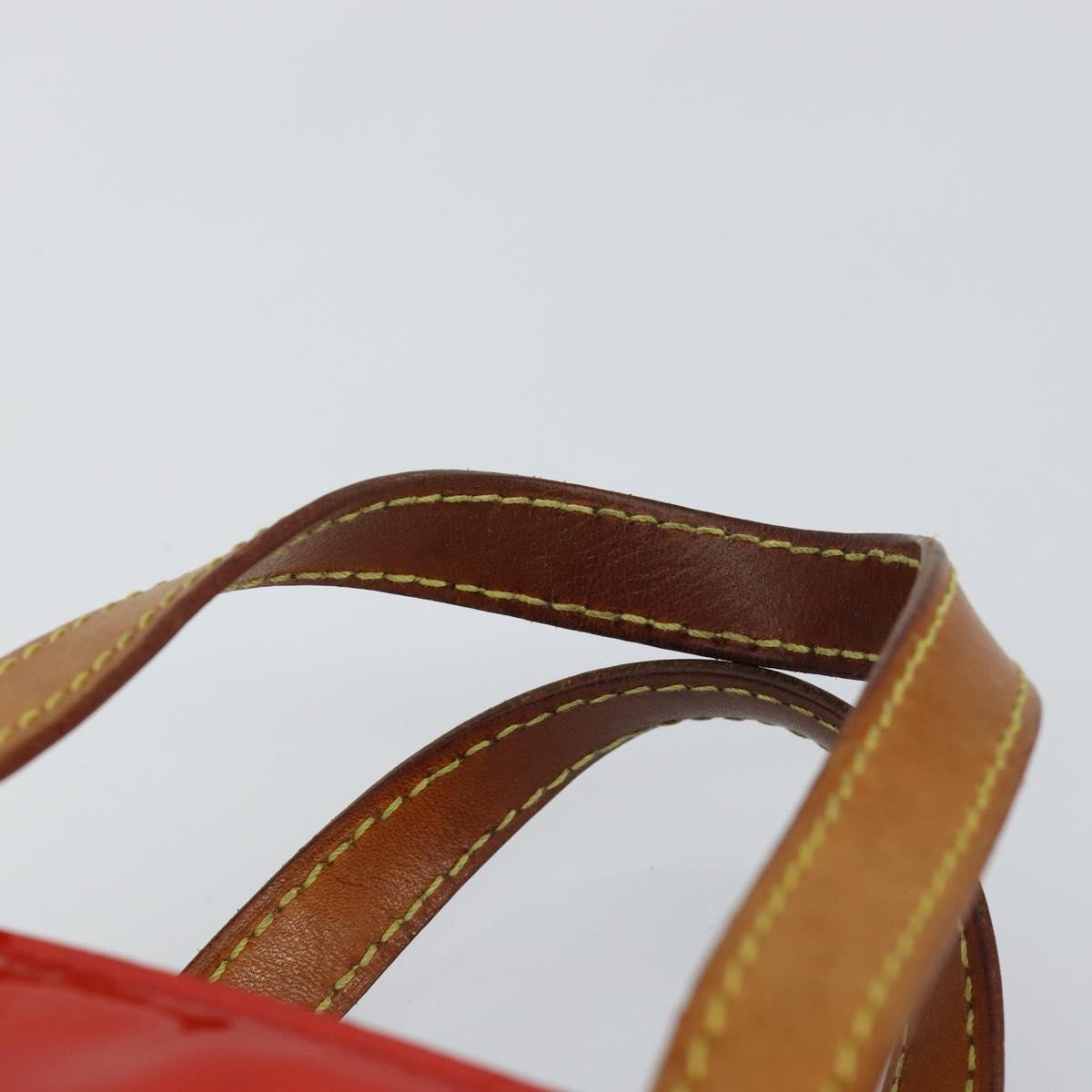 LOUIS VUITTON Monogram Vernis Reade PM Hand Bag Red Rouge M91088 LV Auth hk3139
