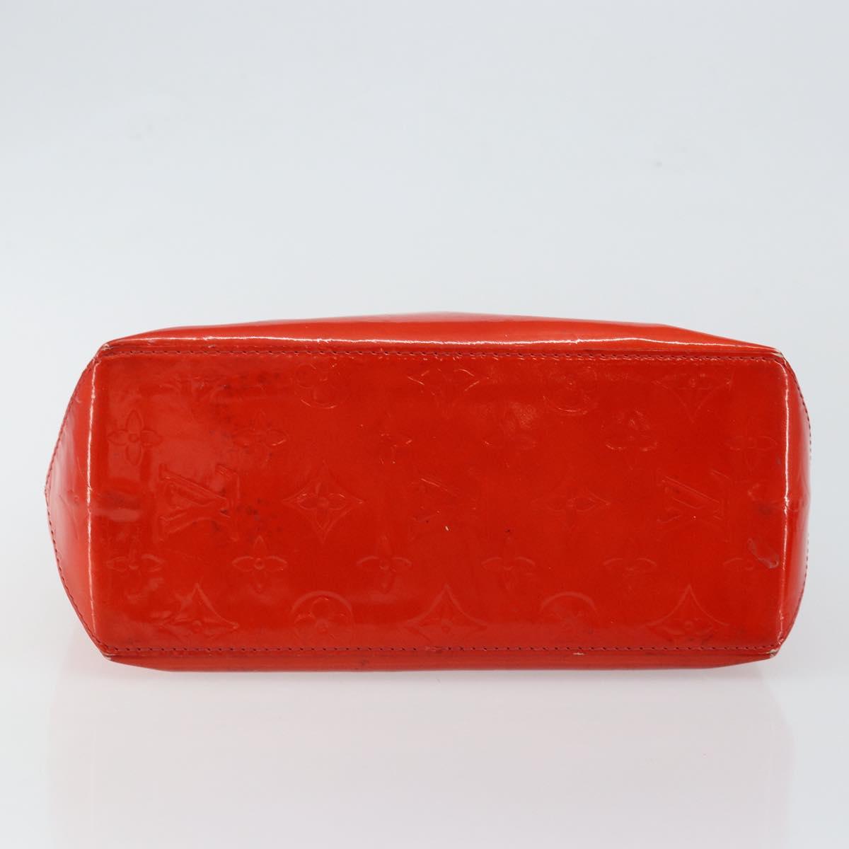 LOUIS VUITTON Monogram Vernis Reade PM Hand Bag Red Rouge M91088 LV Auth hk3139