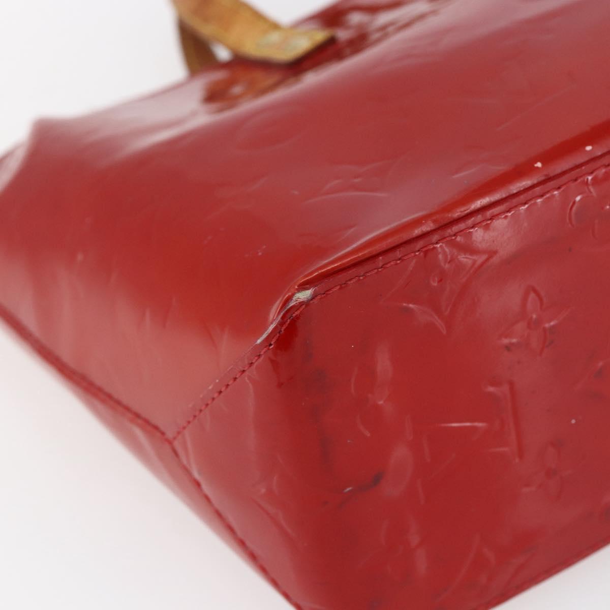 LOUIS VUITTON Monogram Vernis Reade PM Hand Bag Red Rouge M91088 LV Auth hk3140