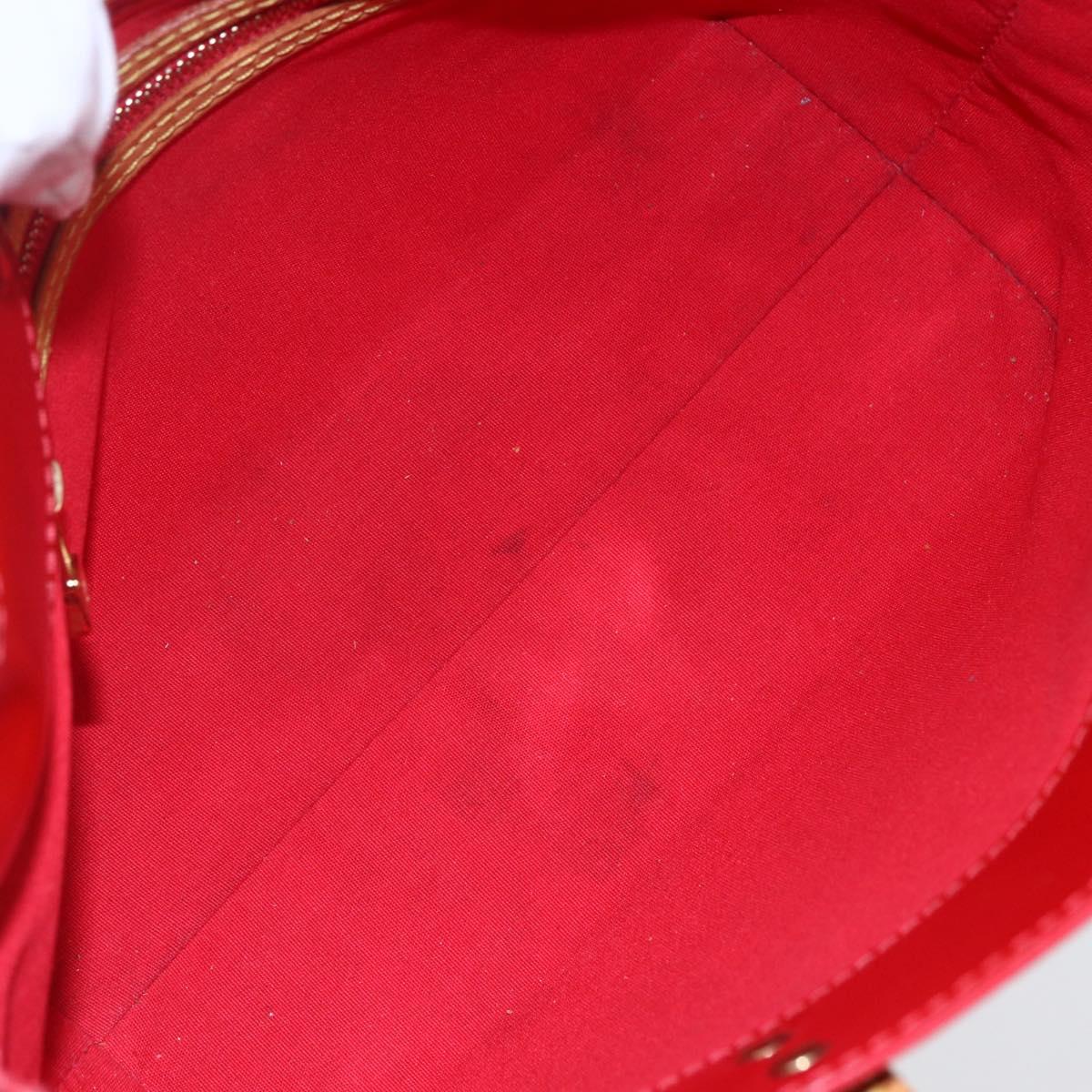 LOUIS VUITTON Monogram Vernis Reade PM Hand Bag Red Rouge M91088 LV Auth hk3140