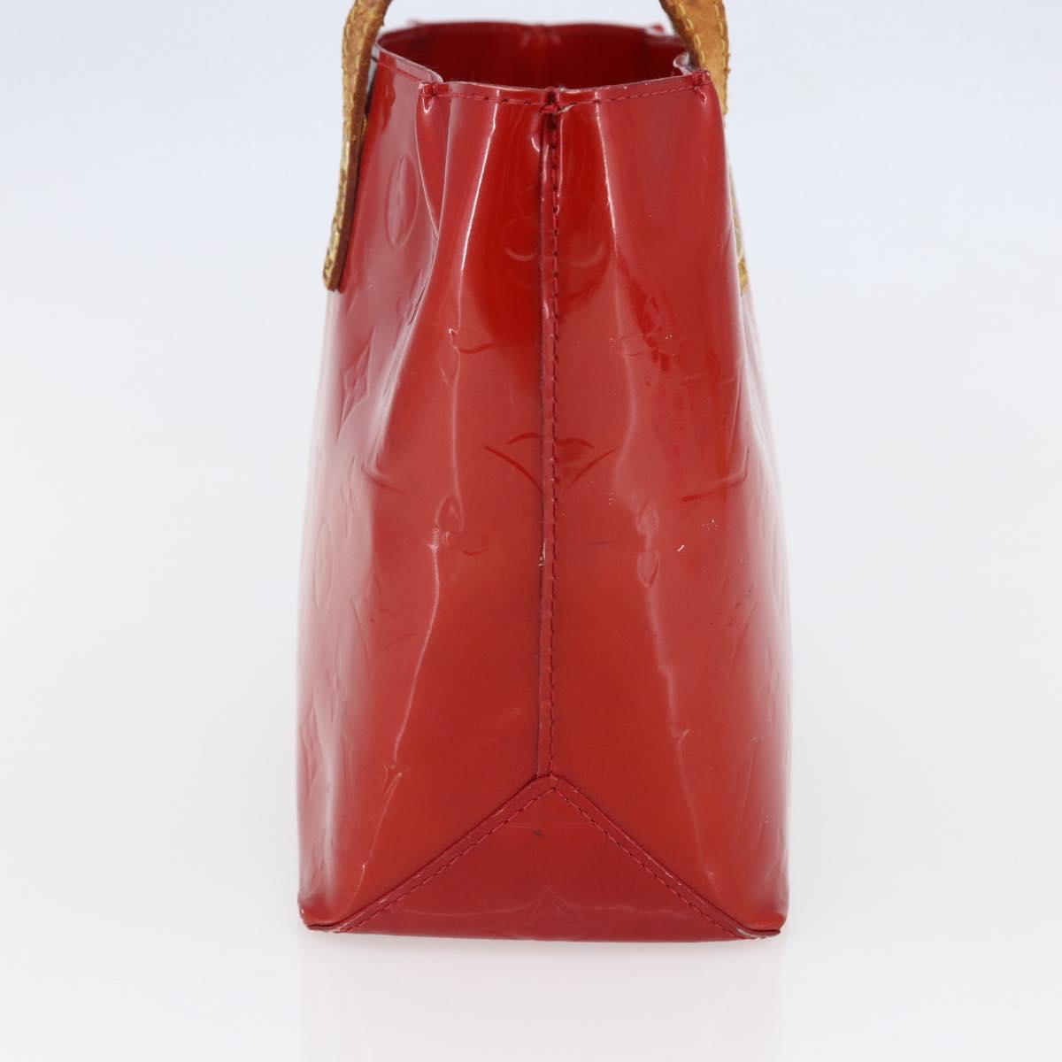 LOUIS VUITTON Monogram Vernis Reade PM Hand Bag Red Rouge M91088 LV Auth hk3140
