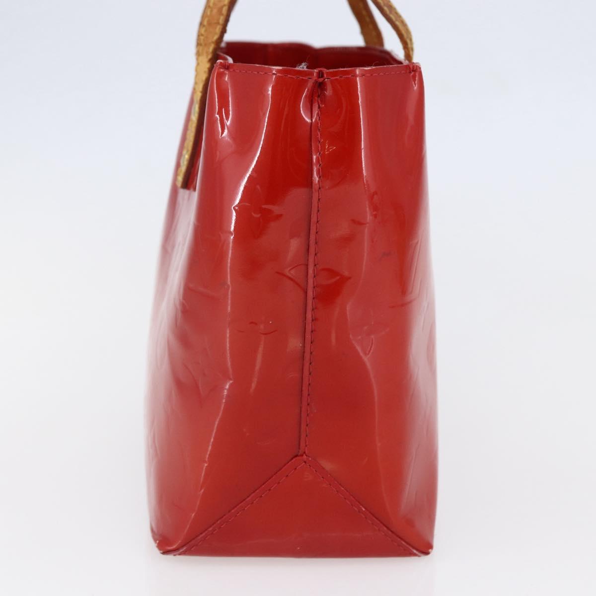 LOUIS VUITTON Monogram Vernis Reade PM Hand Bag Red Rouge M91088 LV Auth hk3140