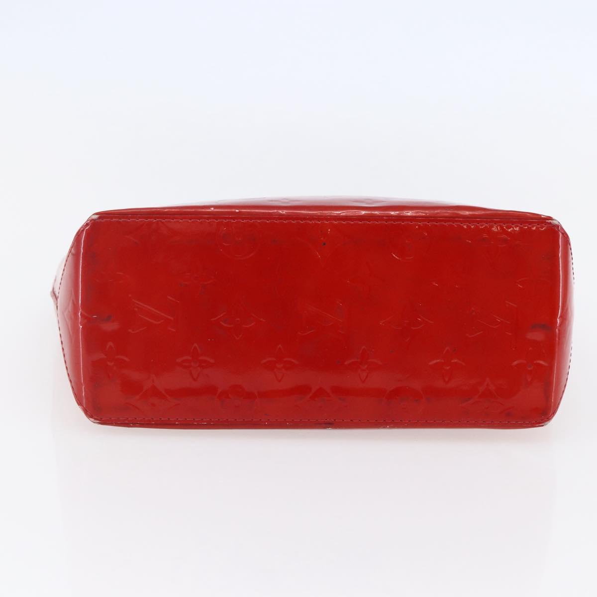 LOUIS VUITTON Monogram Vernis Reade PM Hand Bag Red Rouge M91088 LV Auth hk3140