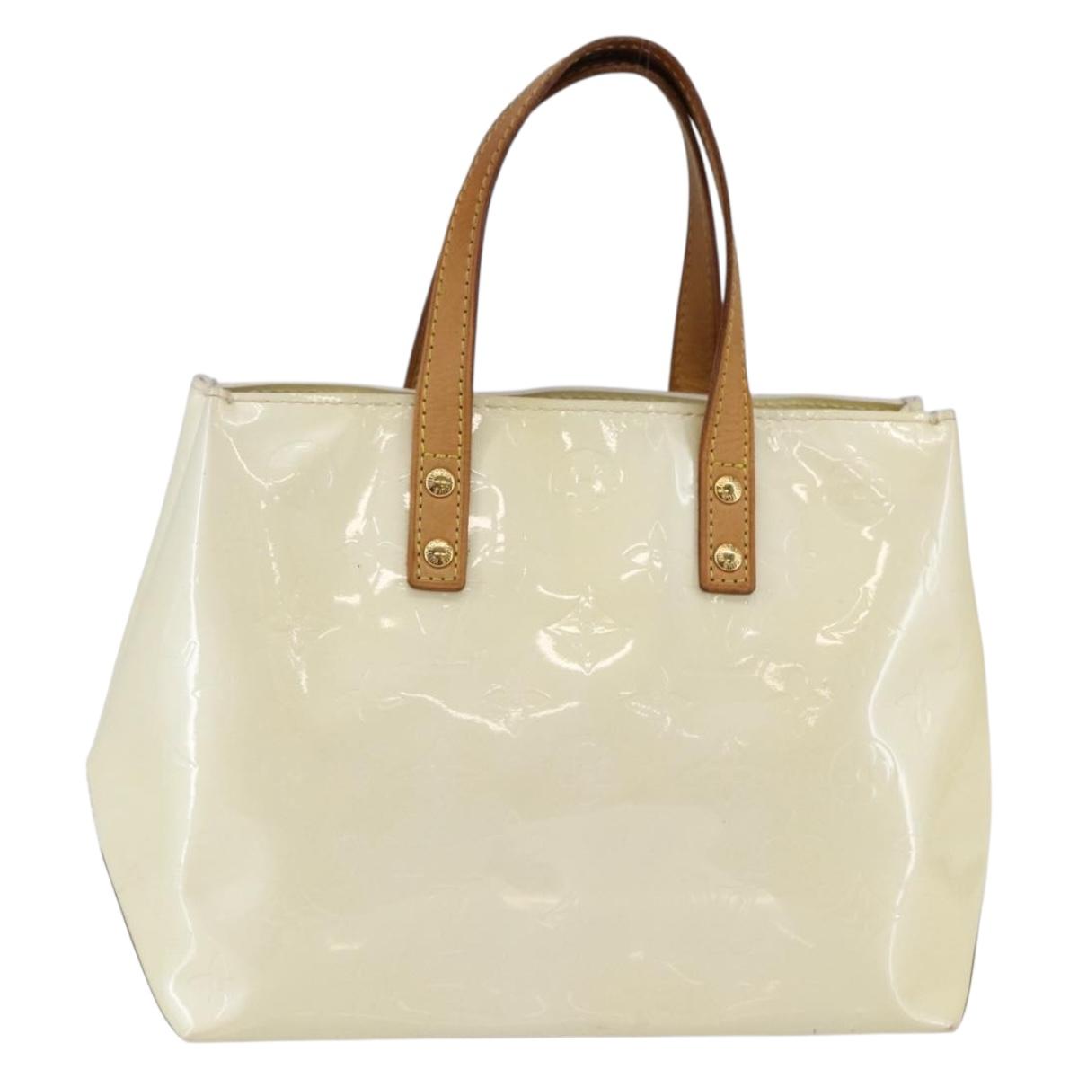 LOUIS VUITTON Monogram Vernis Reade PM Hand Bag Perle M91336 LV Auth hk3142