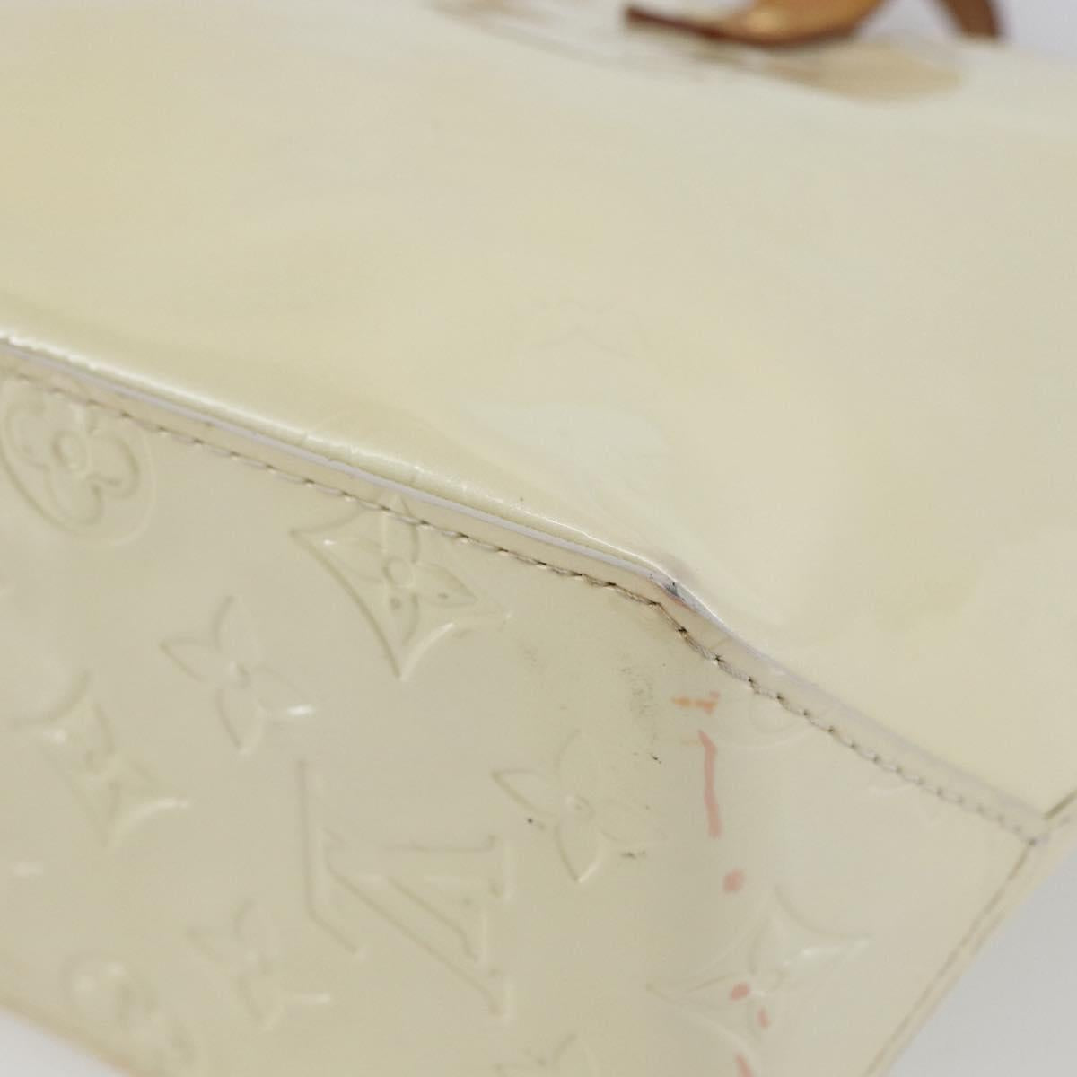 LOUIS VUITTON Monogram Vernis Reade PM Hand Bag Perle M91336 LV Auth hk3142