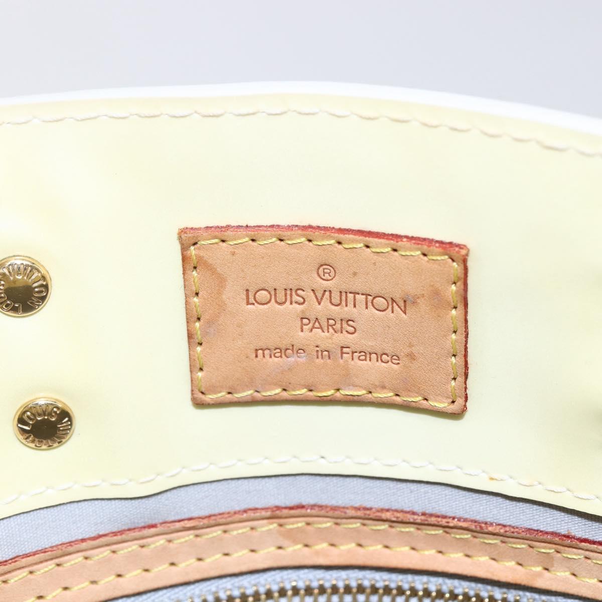 LOUIS VUITTON Monogram Vernis Reade PM Hand Bag Perle M91336 LV Auth hk3142