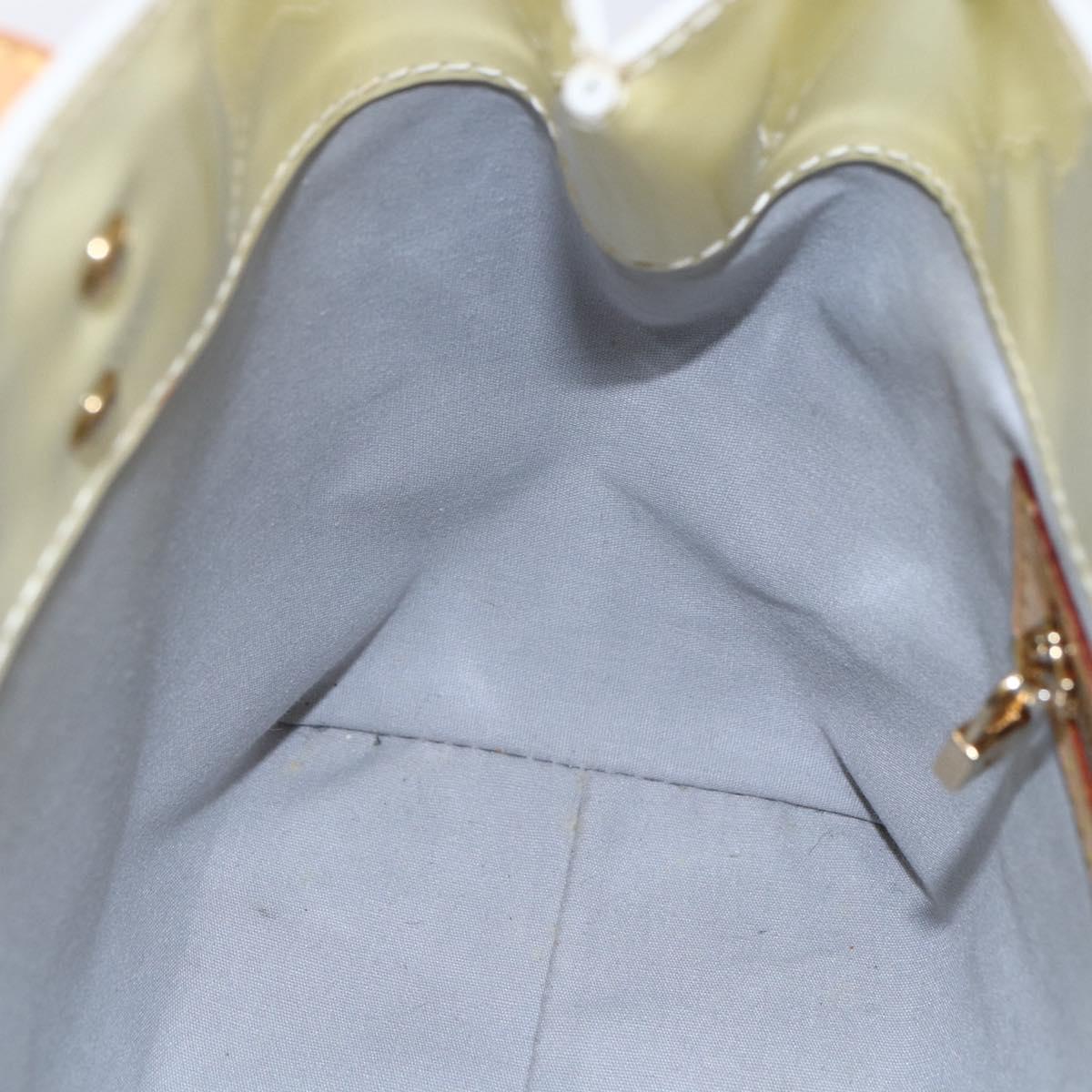 LOUIS VUITTON Monogram Vernis Reade PM Hand Bag Perle M91336 LV Auth hk3142