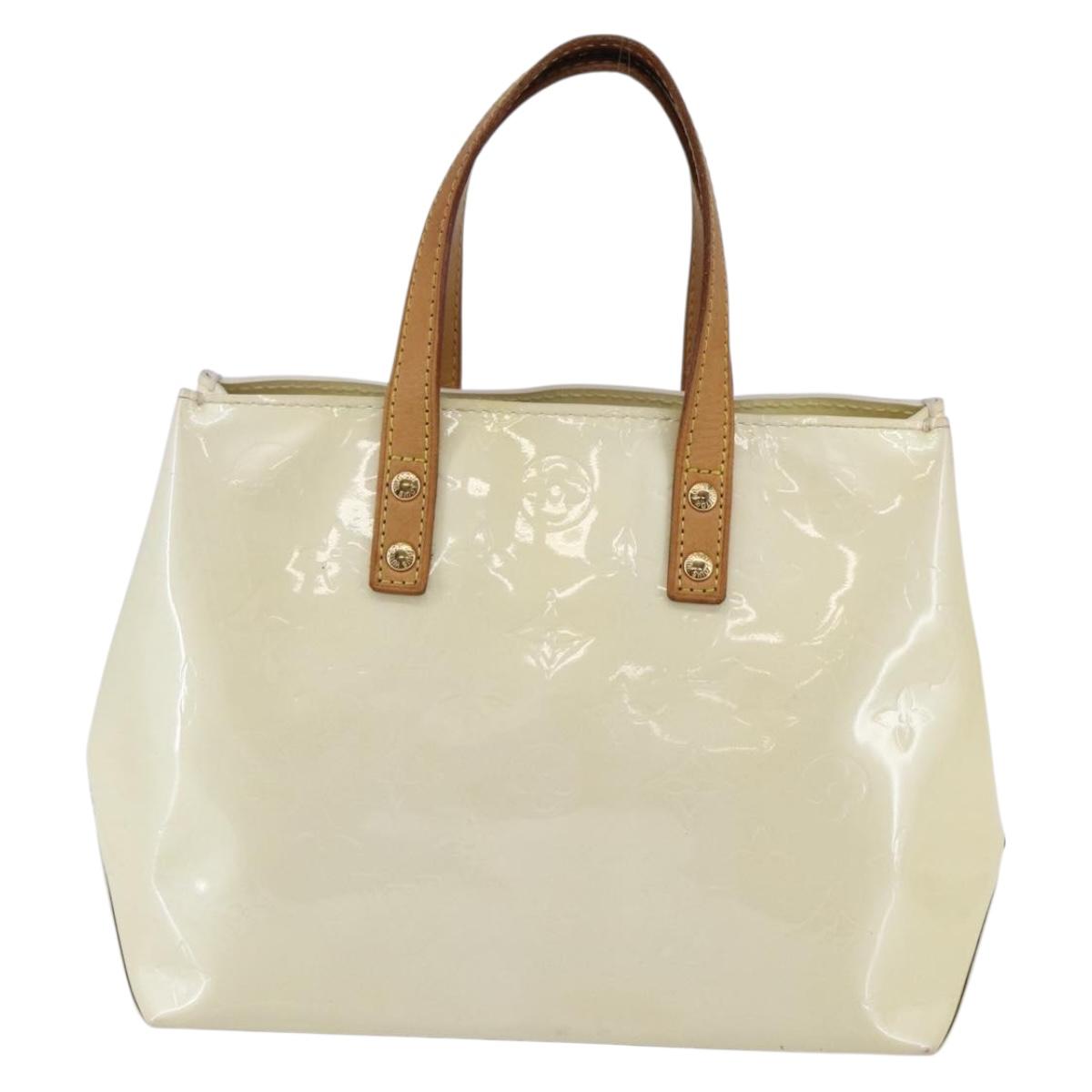 LOUIS VUITTON Monogram Vernis Reade PM Hand Bag Perle M91336 LV Auth hk3142