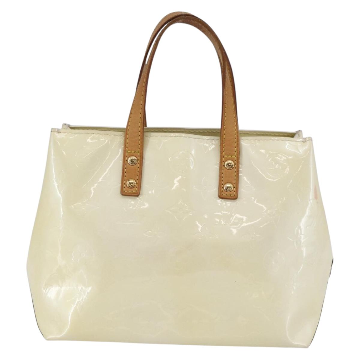 LOUIS VUITTON Monogram Vernis Reade PM Hand Bag Perle M91336 LV Auth hk3142