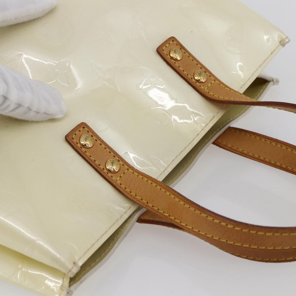 LOUIS VUITTON Monogram Vernis Reade PM Hand Bag Perle M91336 LV Auth hk3142